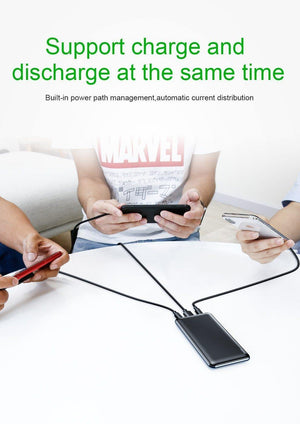 Planet Gates China / Black Baseus Ultra Thin Slim 10000mAh Power Bank For iPhone Xiaomi USB C PD Fast Charging Powerbank External Battery Charger Poverbank