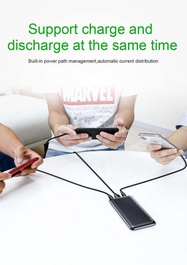 Planet Gates China / Black Baseus Ultra Thin Slim 10000mAh Power Bank For iPhone Xiaomi USB C PD Fast Charging Powerbank External Battery Charger Poverbank