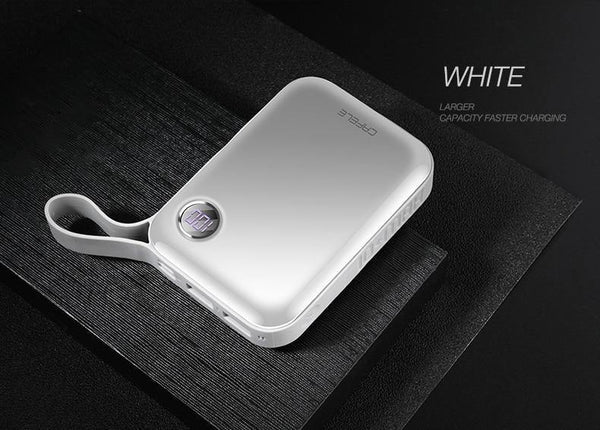 Planet Gates China / Black CAFELE 10000 mAh Power Bank Dual USB Output External Battery Pack Micro and Type C Input Power Bank LED Display 5V 2.1A