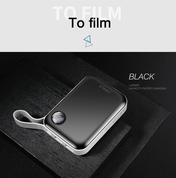Planet Gates China / Black CAFELE 10000 mAh Power Bank Dual USB Output External Battery Pack Micro and Type C Input Power Bank LED Display 5V 2.1A