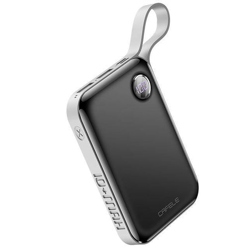Planet Gates China / Black CAFELE 10000 mAh Power Bank Dual USB Output External Battery Pack Micro and Type C Input Power Bank LED Display 5V 2.1A