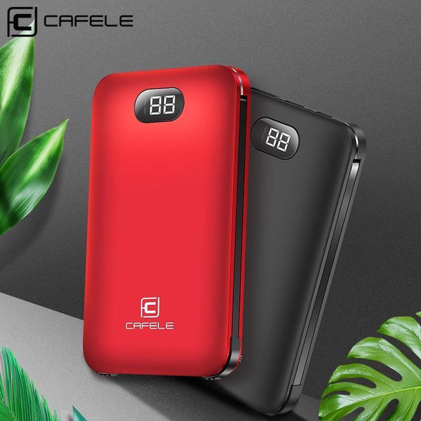 Planet Gates China / black CAFELE 8000mAh Dual USB Power Bank Built-in Output External Battery Charging For iPhone Samsung Huawei Xiaomi LED Display