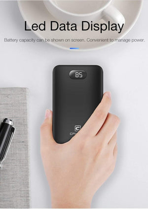 Planet Gates China / black CAFELE 8000mAh Dual USB Power Bank Built-in Output External Battery Charging For iPhone Samsung Huawei Xiaomi LED Display