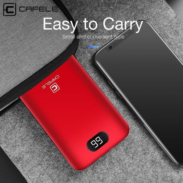 Planet Gates China / black CAFELE 8000mAh Dual USB Power Bank Built-in Output External Battery Charging For iPhone Samsung Huawei Xiaomi LED Display