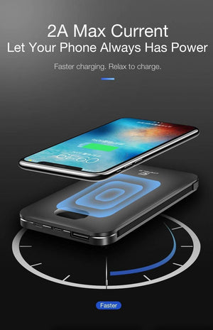 Planet Gates China / black CAFELE 8000mAh Dual USB Power Bank Built-in Output External Battery Charging For iPhone Samsung Huawei Xiaomi LED Display