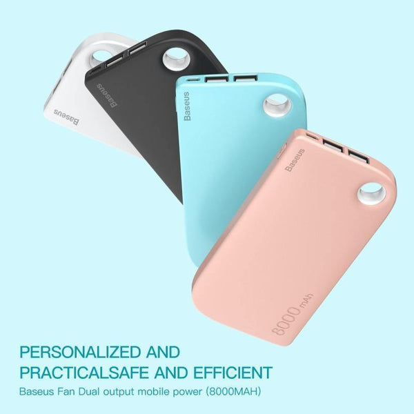 Planet Gates China / Black Clearance Baseus Dual USB Power Bank 8000mAh Poverbank Portable External Battery Charger For Samsung iPhone Xiaomi Powerbank