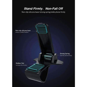 Planet Gates China / Black Dashboard Car Phone Holder for iPhone X Adjustable Clip Mount Holder Mobile Phone Holder Stand for Samsung GPS Car Cradle