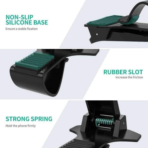 Planet Gates China / Black Dashboard Car Phone Holder for iPhone X Adjustable Clip Mount Holder Mobile Phone Holder Stand for Samsung GPS Car Cradle