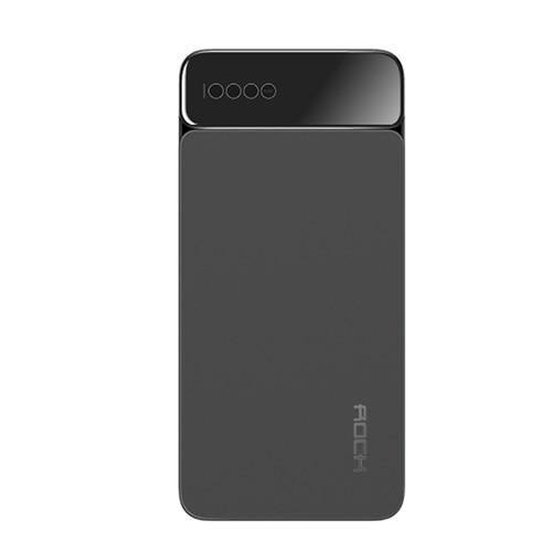 Planet Gates China / black Digital Display LCD Power Bank for Xiaomi Mi, ROCK Portable 10000mah Power Bank Phone External Battery Powerbank 10000 mah