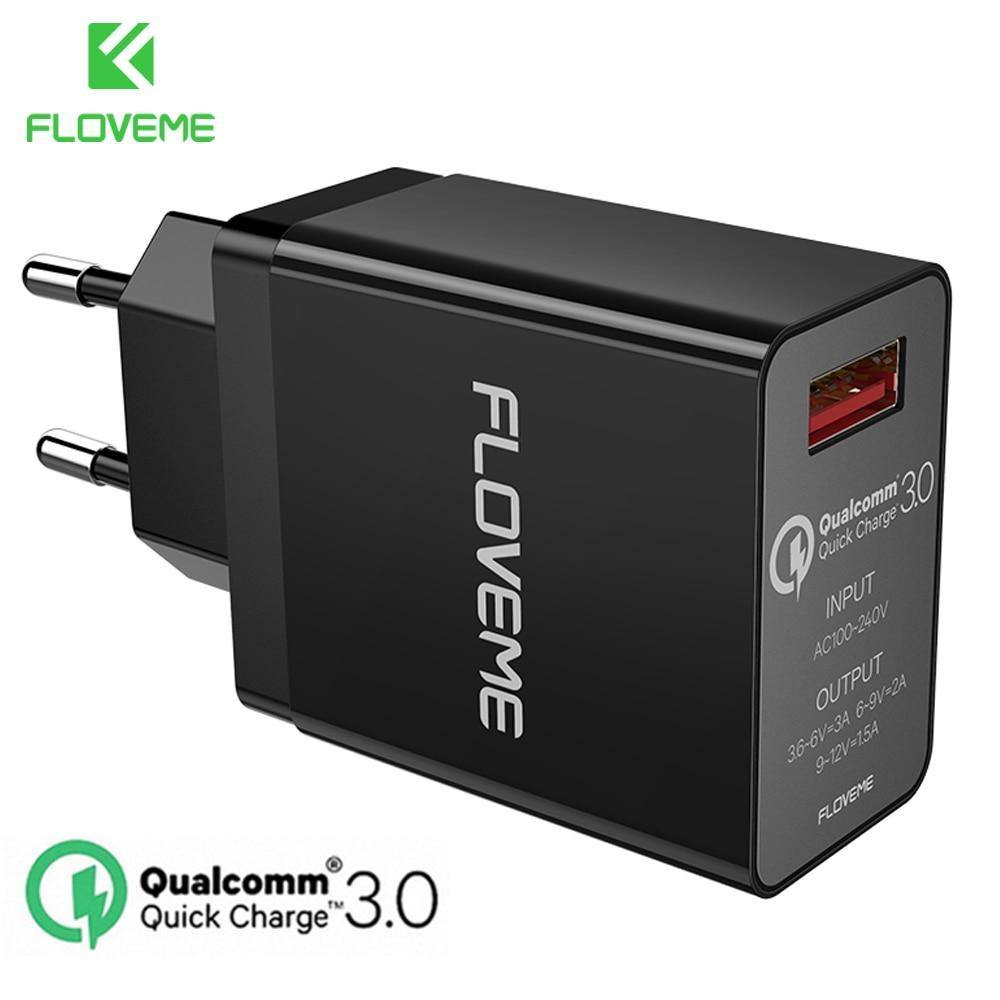 Planet Gates China / Black EU Plug FLOVEME 18W Quick Charge 3.0 USB Charger & QC 2.0 Wall Phone Charger For iPhone Samsung S8 S9 Xiaomi mi 8 Fast Charger For Phone