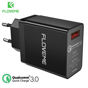 Planet Gates China / Black EU Plug FLOVEME 18W Quick Charge 3.0 USB Charger & QC 2.0 Wall Phone Charger For iPhone Samsung S8 S9 Xiaomi mi 8 Fast Charger For Phone