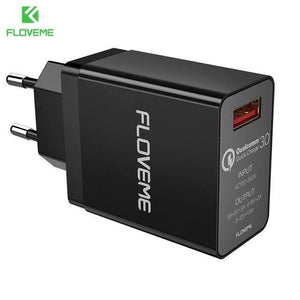 Planet Gates China / Black EU Plug FLOVEME 18W Quick Charge 3.0 USB Charger & QC 2.0 Wall Phone Charger For iPhone Samsung S8 S9 Xiaomi mi 8 Fast Charger For Phone