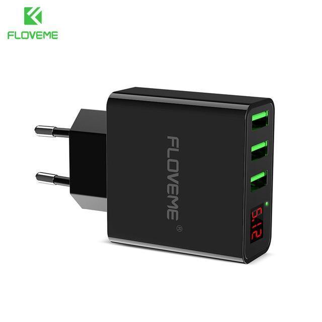 Planet Gates FLOVEME 5V3A LED Display 3 Ports USB Charger For iPhone X Xs Max Universal Fast Charging Mobile Phone Charger For Xiaomi Huawei