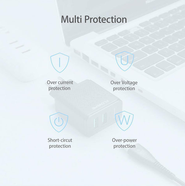 Planet Gates China / Black EU Plug FLOVEME Dual USB Charger for iPhone X 7 8 iPad 5V 2.4A Fast Charging Wall Phone Charger for Xiaomi Huawei Mate 20 Pro EU Adapter