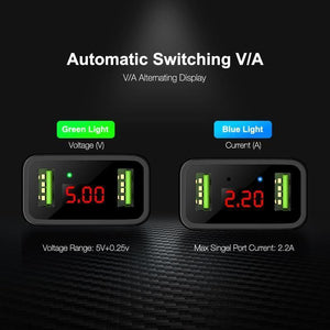 Planet Gates China / Black EU Plug FLOVEME USB Charger 2 Ports LED Display Smart Mobile Phone Charger For iPhone Samsung Xiaomi Tablet Wall Travel Adapter EU Plug