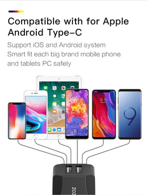 Planet Gates China / Black  EU Plug PZOZ Dual USB Charger 2a Fast Charging Travel EU Plug Adapter portable Wall charger Mobile Phone cable For iphone Samsung xiaomi