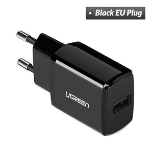 Planet Gates China / Black EU Plug Ugreen 5V 2.1A USB Charger for iPhone X 8 7 iPad Fast Wall Charger EU Adapter for Samsung S9 Xiaomi Mi 8 Mobile Phone Charger