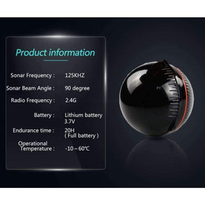 Planet Gates China / Black F3W Portable Sonar Fish Finder Lamp Bluetooth Wireless Sonar For Iphone Fish Lamp 36M/118ft Depth Echo Sounder Sea Fishing