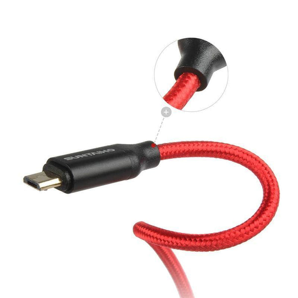 Planet Gates China / Black for Android / 90CM Micro USB Cable for Samsung Galaxy Suntaiho 5V2.5A Metal Nylon Braided Wire USB Charger Sync Data Cable for Xiaomi Sony Phones