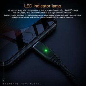 Planet Gates China / Black For Apple / 1m PZOZ Magnetic Cable Fast Charging data Phone LED USB Cables Charger For iphone Xs Max Xr X 8 7 6 plus 6s 5 5s se ipad mini cord