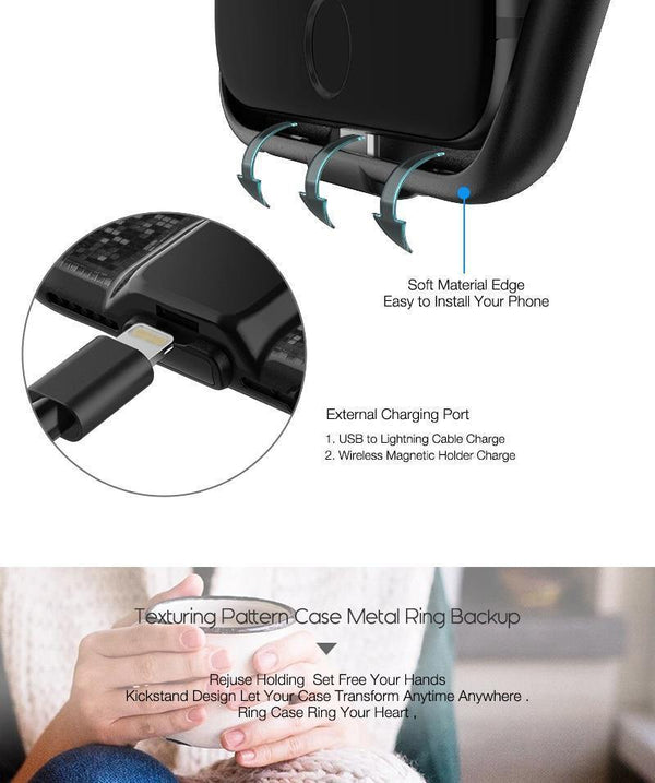 Planet Gates China / Black / for iPhone 6 6S Suntaiho Wireless Car Charger Magnetic phone case charger for iPhone 6s Plus Fast Charging Wireless Magnetic Charging Phone7plus