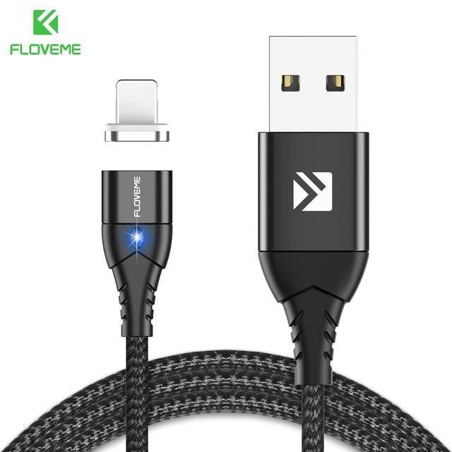Planet Gates FLOVEME Magnetic Cable Micro USB Type C For iPhone Lightning Cable 1M 3A Fast Charging USB-C Type-C Magnet Charger Phone Cable