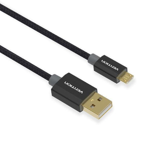 Planet Gates China / Black Gold Plated / 0.5m Vention Micro USB Fast Charger Cable USB Data Cable Mobile Phone Cable for Samsung Galaxy S4 HTC LG Android Smartphone Microusb