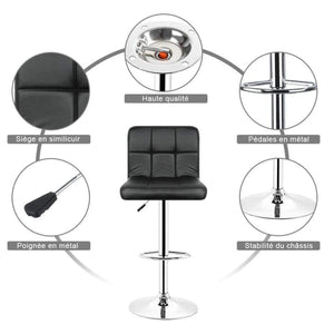 Planet Gates China / Black JEOBEST 2pcs Leather Kitchen Breakfast Bar Stool Swivel Bar Chair Black Colors Free Shipping in France HWC