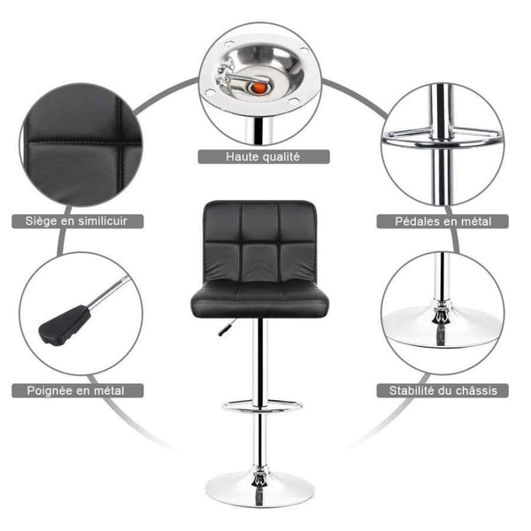 Planet Gates China / Black JEOBEST 2pcs Leather Kitchen Breakfast Bar Stool Swivel Bar Chair Black Colors Free Shipping in France HWC