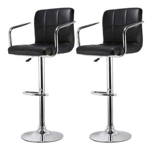Planet Gates China / Black JEOBEST 2pcs Leisure Synthetic Leather Bar Stools Swivel Bar Chairs Height Adjustable Pneumatic Pub Chair HWC