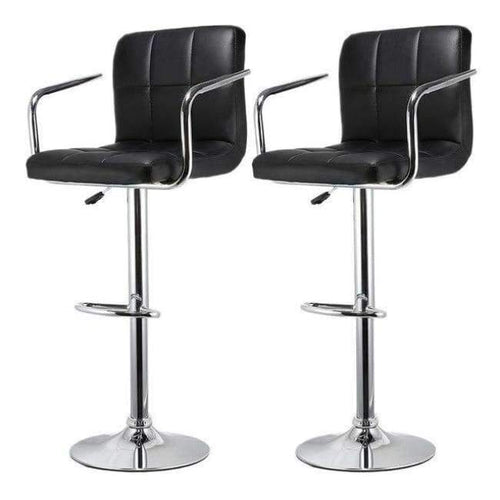 Planet Gates China / Black JEOBEST 2pcs Leisure Synthetic Leather Bar Stools Swivel Bar Chairs Height Adjustable Pneumatic Pub Chair HWC