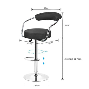 Planet Gates China / black JEOBEST 2pcs/pair Adjustable Gas Lift Bar Stools Modern PU Leather Hollow Backrest chair New Arrival HWC