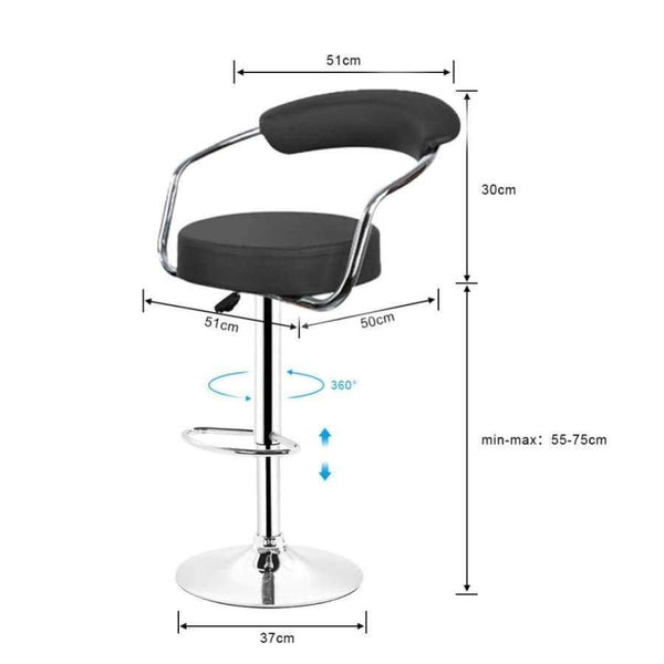 Planet Gates China / black JEOBEST 2pcs/pair Adjustable Gas Lift Bar Stools Modern PU Leather Hollow Backrest chair New Arrival HWC