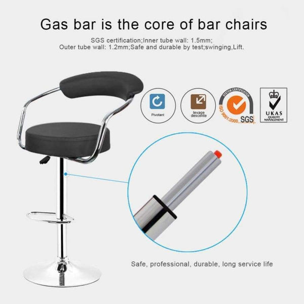 Planet Gates China / black JEOBEST 2pcs/pair Adjustable Gas Lift Bar Stools Modern PU Leather Hollow Backrest chair New Arrival HWC