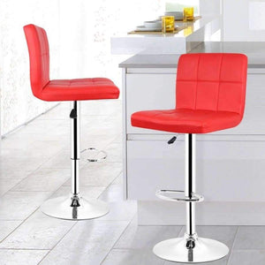 Planet Gates China / Black JEOBEST 2PCS/set Kitchen Bar Stools Chair Leather Adjustable Swivel Bar Stools Breakfast Bar Chairs Black/Red DE FR HWC