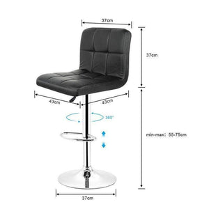 Planet Gates China / Black JEOBEST 2PCS/set Kitchen Bar Stools Chair Leather Adjustable Swivel Bar Stools Breakfast Bar Chairs Black/Red DE FR HWC