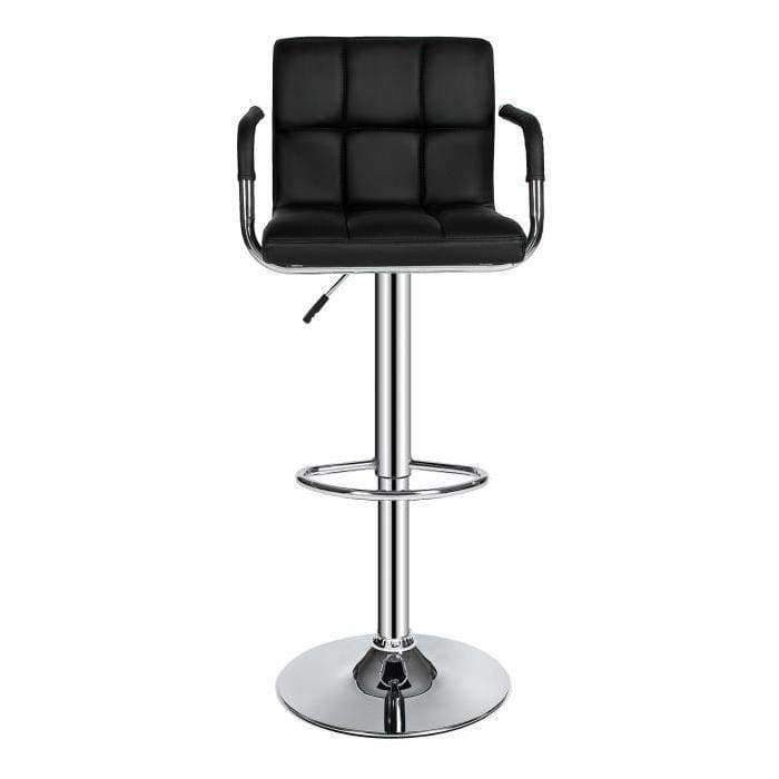 Planet Gates China / black JEOBEST 2Pcs/set Six-grid Cushion Chair Synthetic Leather Swivel Bar Stools Height Adjustable Chairs with Footrest Barstool HWC