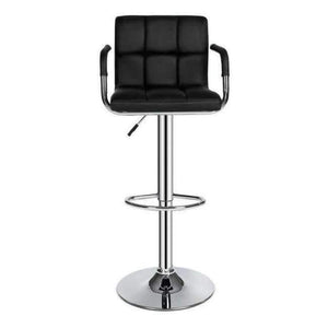 Planet Gates China / black JEOBEST 2Pcs/set Six-grid Cushion Chair Synthetic Leather Swivel Bar Stools Height Adjustable Chairs with Footrest Barstool HWC