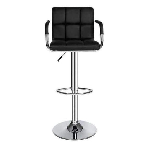 Planet Gates China / black JEOBEST 2Pcs/set Six-grid Cushion Chair Synthetic Leather Swivel Bar Stools Height Adjustable Chairs with Footrest Barstool HWC