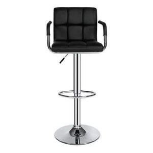 Planet Gates China / black JEOBEST 2Pcs/set Six-grid Cushion Chair Synthetic Leather Swivel Bar Stools Height Adjustable Chairs with Footrest Barstool HWC