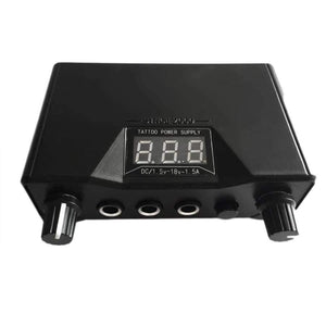 Planet Gates China / Black LCD Tattoo Power Supply Black Dual Digital plastic ABS Tattoo Machine equipment Unit for Liner & Shader Gun EU Plug