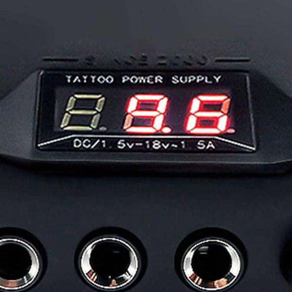 Planet Gates China / Black LCD Tattoo Power Supply Black Dual Digital plastic ABS Tattoo Machine equipment Unit for Liner & Shader Gun EU Plug