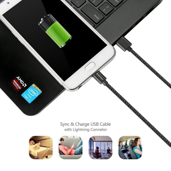 Planet Gates China / Black Micro USB / 3pcs-1M Suntaiho Micro USB Cable 3 PCS 1M/2M/3M Nylon Metal Fast Charger 5V/2.1A Mobile Phone  Android USB Cable for Xiaomi HTC LG Samsu