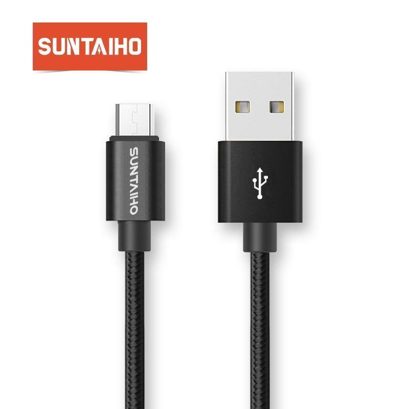 Planet Gates China / Black Micro USB / 3pcs-1M Suntaiho Micro USB Cable 3 PCS 1M/2M/3M Nylon Metal Fast Charger 5V/2.1A Mobile Phone  Android USB Cable for Xiaomi HTC LG Samsu
