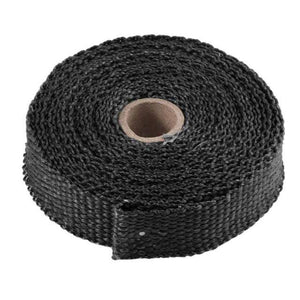 Planet Gates China / black Motorcycle Exhaust Thermal Tape  Header Heat Wrap Manifold Insulation Roll 1.5mm*25mm*5m Turbo Heat Insulation Tape