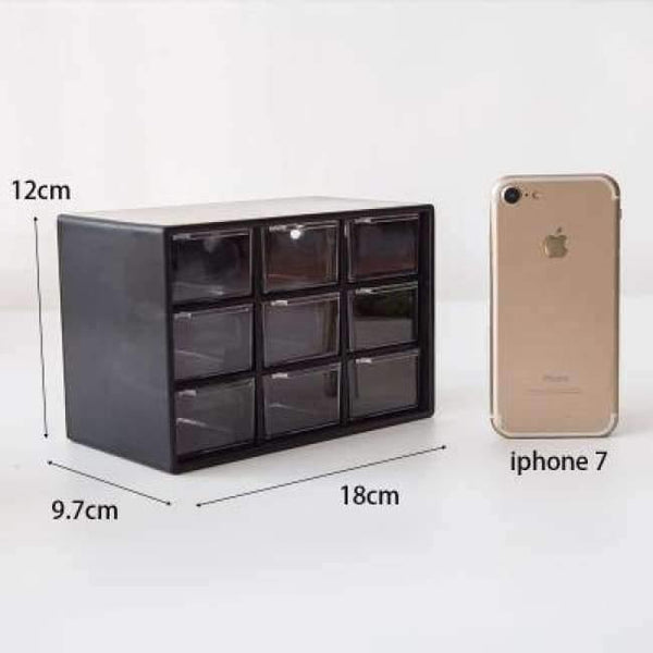 Planet Gates China / Black Multifunction Desktop Organizer Office Desk Accessories Stationery Box Desk Drawer Stationery Holder