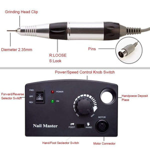 Planet Gates China / Black Nail Drill Tools 30000RPM 18W Electric Acrylic File Nail Cutter Machine Nail Drill Machine Kits For Pedicure Manicure