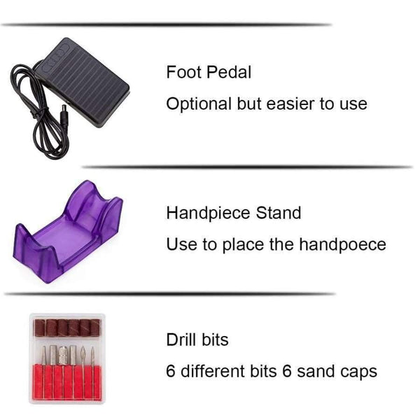 Planet Gates China / Black Nail Drill Tools 30000RPM 18W Electric Acrylic File Nail Cutter Machine Nail Drill Machine Kits For Pedicure Manicure