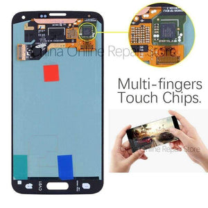 Planet Gates China / Black No Frame LCD For SAMSUNG S5 LCD Touch Screen For SAMSUNG Galaxy S5 LCD Display Screen S5 i9600 G900 LCD Parts