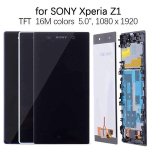 Planet Gates China / Black No Frame LCD For SONY Xperia Z1 Display Touch Screen with Frame For SONY Xperia Z1 Display L39 L39H C6902 C6903 Z1 LCD